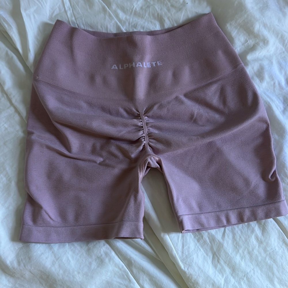 Pink Alphalete Amplify Shorts